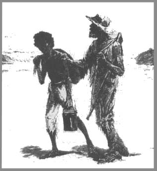 Eyre helped by aborigine